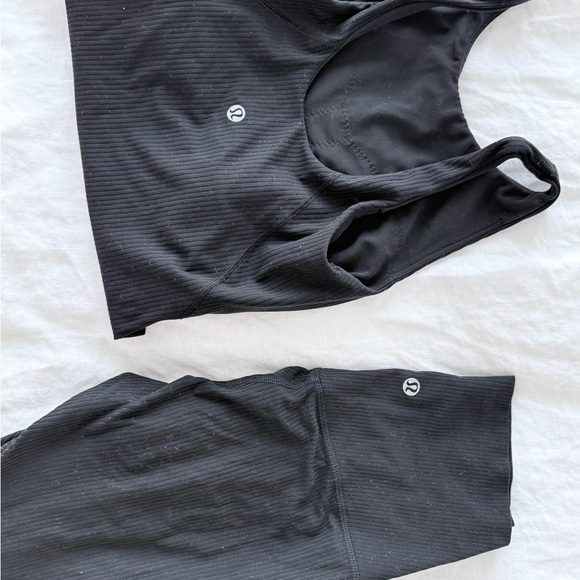 Lululemon Black Ribbed Set - Picture 3 of 5